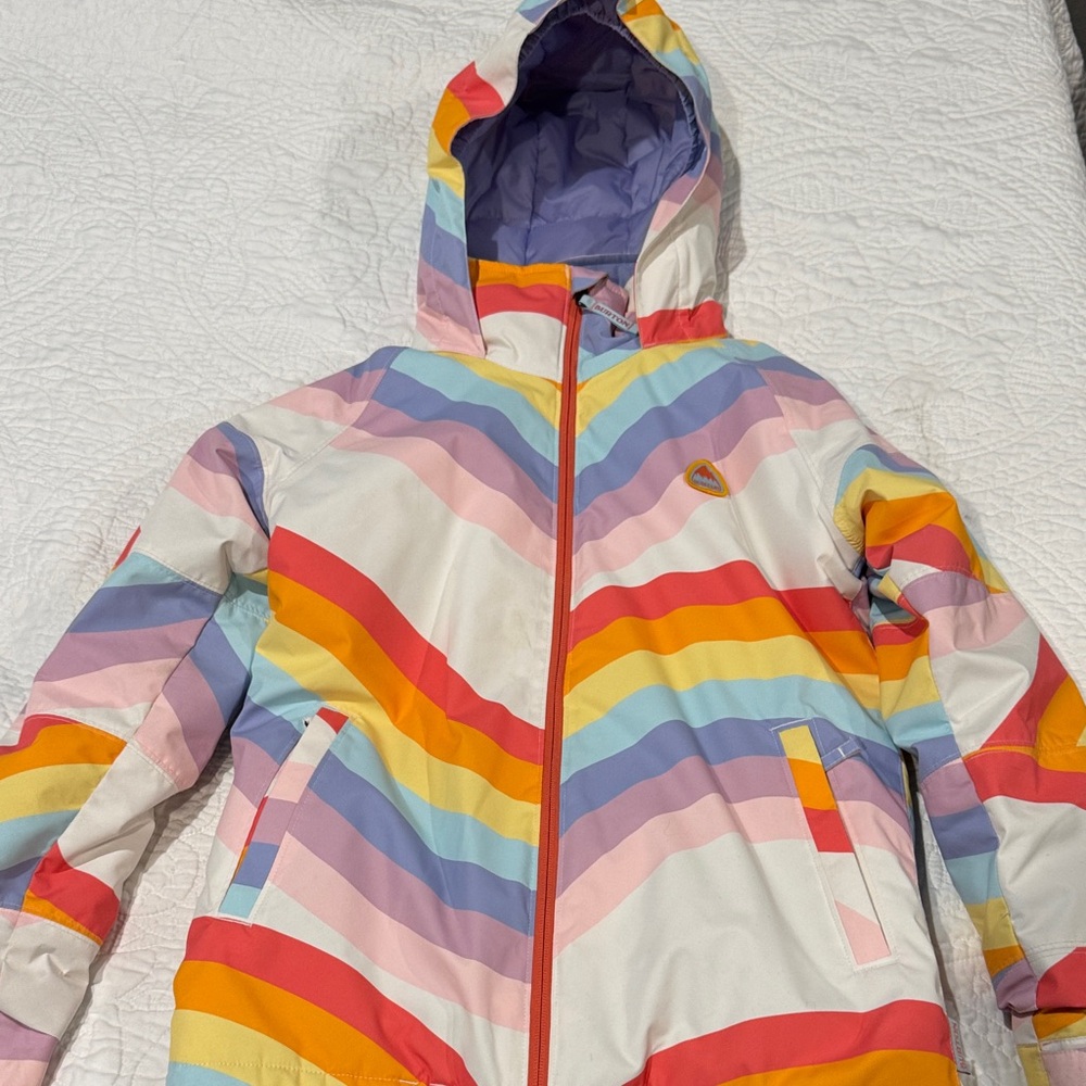 Burton Girls Ski/Snowboard Hooded Jacket. Girls Size Medium.